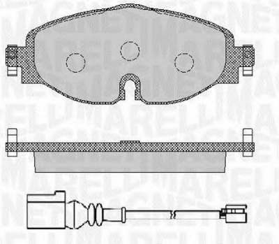 MAGNETI MARELLI 363916060715 -  Комплект тормозных колодок, дисковый тормоз